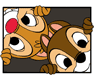 Chip, Dale peek-a-boo