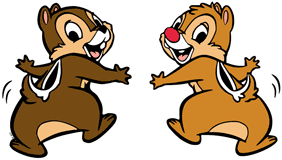 Chip and Dale back view