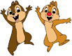 Chip, Dale cheering
