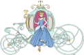 Cinderella stepping out of carriage