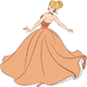 Cinderella twirling in gold dress