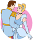 Cinderella and Prince Charming dancing