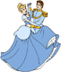 Cinderella and Prince Charming dancing