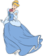 Cinderella holding a flower