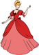 Cinderella in red dress