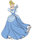 Cinderella admiring glass slipper
