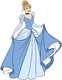 Cinderella in her ball gown