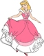 Cinderella in pink dress