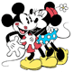 Classic Minnie kissing Mickey