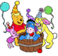 Winnie the Pooh, Eeyore, Rabbit, Piglet