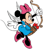 Minnie Mouse as cupid