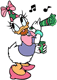 Daisy Duck celebrating