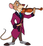 Basil playing the violin