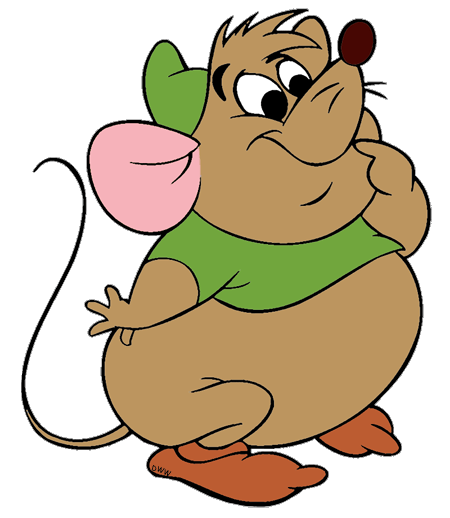 all-original. transparent images of Gus and Jaq as a mouse and human. 