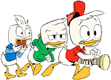 Huey, Dewey, Louie on an adventure