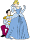 Prince surprising Cinderella