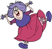 Mad Madam Mim pulling her hair