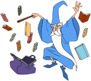 Merlin packing his books in Higitus Figitus scene