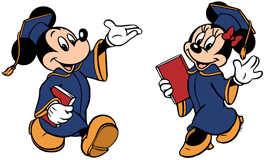 Mickey & Minnie Mouse at graduation