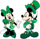 Mickey, Minnie dressed up for Saint-Patrick's Day