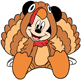 Mickey Mouse dressed as a turkey