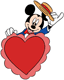 Mickey Mouse's giant Valentine heart