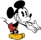 Mickey Mouse showing his hands