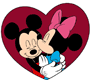 Minnie kissing Mickey