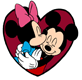 Minnie kissing Mickey