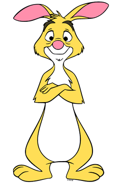 Rabbit standing with his arms crossed