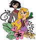 Rapunzel, Cassandra, Pascal