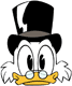 Scrooge McDuck's face