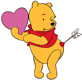 Winnie the Pooh struck by Cupid's arrow