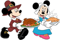 Mickey, Minnie Mouse Thanksgiving Day