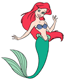 Ariel waving