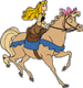 Aurora riding horse
