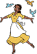 Cheerful Tiana in spring