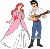 Eric playing the lute for Ariel