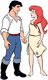 Ariel, Eric holding hands