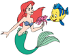 Ariel showing Flounder a flower