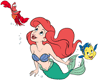 Ariel, Flounder, Sebastian