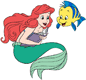 Ariel, Flounder, book