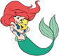 Ariel hugging Flounder