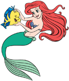 Ariel petting Flounder