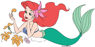 Ariel plucking flower petals: he loves me, he loves me not