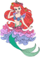 Ariel in a pretty dress with flowers