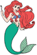 Ariel holding a fork