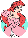 Ariel clasping her hands