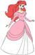 Ariel in her pink dress