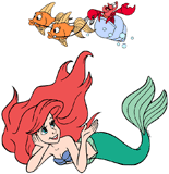 Ariel watching Sebastian pass above